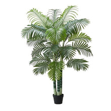 6.5 ft Artificial Areca Palm Tree with White Tall Planter for Home Office Living Room