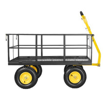 1400 LBS Steel Garden Cart Utility Wagon with 13" Tires & Detachable Mesh Sides