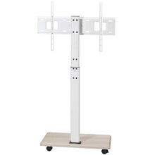 Rolling TV Stand on Wheels Mobile Cart for 32-70 Inch Screens 25° Rotation Height Adjustable Supports Up to 99 lbs Max VESA 600x400mm Single Bracket One-Layer Tray