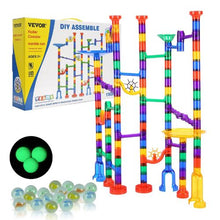 150-Piece Marble Run Set with 10 Glow-in-the-Dark & 40 Glass Marbles – STEM Maze Race Track Toy for Kids 3+