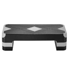 28-Inch Aerobic Exercise Step Platform - Height Adjustable Fitness Stepper with 4 Risers Non-Slip Surface for Cardio & Strength Training (Gray)