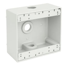 3/4" Threaded Hub Double Gang 3 Hole Weatherproof Box (Pack of 20)