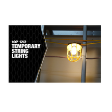 100 ft 12/2 STW Cord Plastic Lamp Gaurd String Light Yellow 7146SW