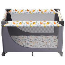 Baby Playpen Travel Crib Quick-Folding with Wheels Breathable Mesh & Travel Bag Portable Kids Activity Center for 0-36 Months