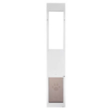 91 to 96 In Dog Door for Sliding Glass Door Adjustable Height  with Metal Rotating Hinges for Renters