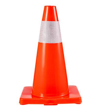 18" Traffic Cones 20 Pack with Reflective Collars & PVC Base for Parking and Hazard Zones