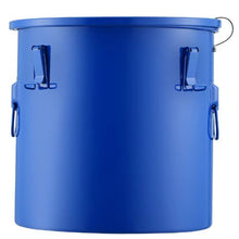 8-Gal Fryer Grease Bucket Carbon Steel with Rust-Proof Coating Lid Lock Clips Filter Bag – (Blue)