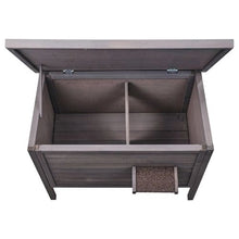Weatherproof Outdoor Cat House with Foam Insulation PVC Door Flaps Open Roof and Window 34"L x 22"W x 27"H