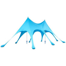 20x13 ft Beach Tent Sun Shelter with UPF50+ Sun Protection 9.2 ft Tall  for Family Outings Camping (Blue)
