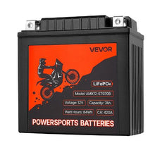 12V 7Ah LiFePO4 Motorcycle Battery Pre-Charged Maintenance-Free High Performance for ATV Motorcycle Jet Skis Scooter UTV