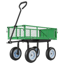 500 LBS Garden Cart with Seat Steel Rolling Stool with Wheels Tool Tray & Handle