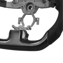 Infiniti G37 Steering Wheel 2007–2013 Carbon Fiber Flat-Bottom Design Non-Slip Leather Grip( Black)
