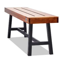 63-Inch Wood Garden Bench with Metal Legs 500 lbs Capacity – Perfect for Outdoors Garden Park Patio Yard and Front Porch