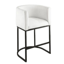 25 Inch Counter Height Stools with Backrest for Kitchen Dining Room (White)
