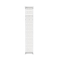 4-Post White Rack Vertical Tie-off Panel Steel Cable Trough V4PTOBWH