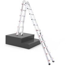 20.5 FT Telescoping A-Frame Ladder Compact Aluminum Extension Ladder Portable Collapsible RV Ladder 330 LB Capacity