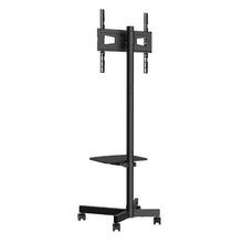 Mobile TV Stand for 23-60" TVs, Height Adjustable Portable Cart with Wheels Fits Screen Size: 58.4-152.4 cm