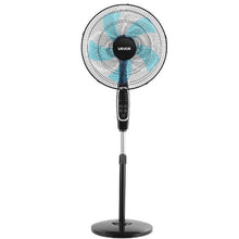 18-Inch Pedestal Fan - Quiet DC Oscillating Fan with Remote 9 Speeds (Black)