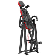 Heavy Duty Inversion Table – 300lbs Capacity Back Stretcher with Headrest Ankle Lock Adjustable Protective Belt (Red/Black)
