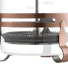 34 oz Glass French Press Coffee Maker with Stainless Steel Filter Copper