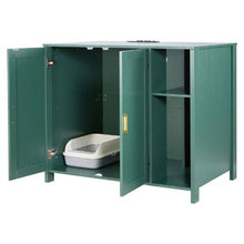 41.3-Inch Self-Cleaning Litter Box Enclosure Hidden Cabinet with Drawer & Divider Power Outlet Fits Most Smart Litter Boxes
