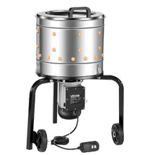 Chicken Plucker Machine – 15.7" Drum 550W 275RPM 114 Soft Fingers Stainless Steel Feather Remover with Transport Wheels