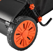 26-Inch Push Lawn Sweeper 7 Cu. Ft. Hopper Adjustable Brushes Rubber Wheels Leaf Collector