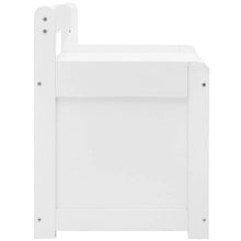 Wooden Kids Toy Chest with Safety Hinge (White)