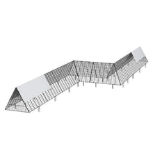 287 x 78.7 x 24.2 In Chicken Tunnel Run – Extra-Large Portable Outdoor Coop for Chickens Ducks & Rabbits