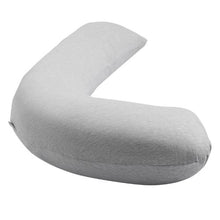 L-Shaped Pregnancy Body Pillow for Side Sleeping – Head Neck & Belly Support Washable Cover (Light Gray)