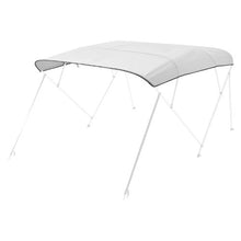 4 Bow Bimini Top Replacement Canopy – 600D Waterproof Polyester Boat Sun Shade 96 L x 91 -96 W Light Grey (Frame Not Included)