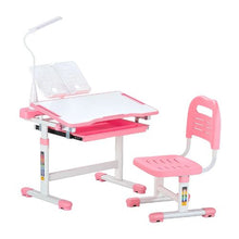Kids Adjustable Study Desk & Chair Set with Lamp – (Pink)