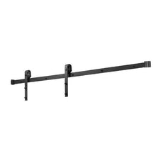 6.6FT Sliding Barn Door Hardware Kit 330LB Heavy Duty Single Door Track Black J-Shape Rollers Fits 36-40" Wide & 1-3/8" to 1-3/4" Thick Doors