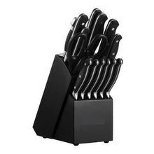 15-Piece High Carbon Stainless Steel Knife Set with Sharpener & Wooden Block