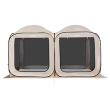 12 x 6 ft Pop-Up Screen Tent 2-in-1 Screened Canopy Shelter with Netting Sides Stakes & Carry Bag – (Beige)