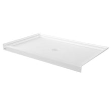 60 x 36 Inch Shower Pan Single Threshold Shower Base with Center Drain (White)