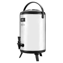 3.2 Gallon Stainless Steel Insulated Beverage Dispenser with Spigot & Temp Display (Silver)