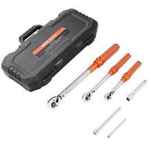 1/4, 1/2, 3/8 In Adjustable Torque Wrench Set with Adapters Extension HG-14381206