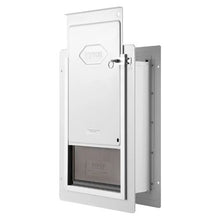 9.29" x 13.19" Pet Door Metal Frame with Lock and 3-Flap System Weatherproof Doggy Door Easy to Install in Interior for Pets