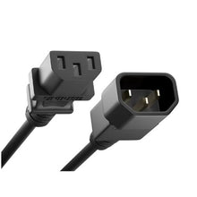 16AWG 13A C13 to C14 Power Cord Black