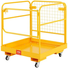 1200 lbs Forklift Safety Cage  with Lockable Swivel Wheels for Aerial Work