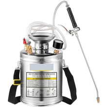 1-Gallon Stainless Steel Sprayer 12-Inch Wand 3-Ft Hose Pressure Gauge & Adjustable Nozzle