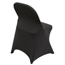 30PCS Stretch Spandex Folding Chair Covers Universal Washable Slipcovers (Black)