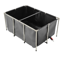 270-Gal PVC Koi Fish Pond with Viewing Panel Stainless Steel Frame & Drain Valve