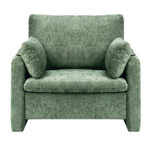 Green Modern Upholstered Accent Chair with Armrests for Living Room & Bedroom