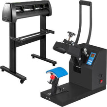 5.5 × 3.5" Cap Heat Press & 53" Vinyl Cutter Machine with Floor Stand