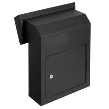 12x6x16" Heavy Duty Steel Through The Door Key Drop Box with Mail Drop Box