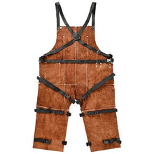 Heavy Duty Split Leg Cowhide Welding Apron – Flame & Heat Resistant Safety Apron with 3 Tool Pockets (L Size)