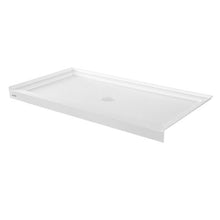 60 x 32 Inch Rectangle Shower Base Acrylic & PVC Center Drain (White)