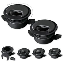 Patented “Twist Lock Grommet” Tool-Free Self Securing and Locking Wire/Cable Pass-Thru, with Adjustable Cap Slider Opening